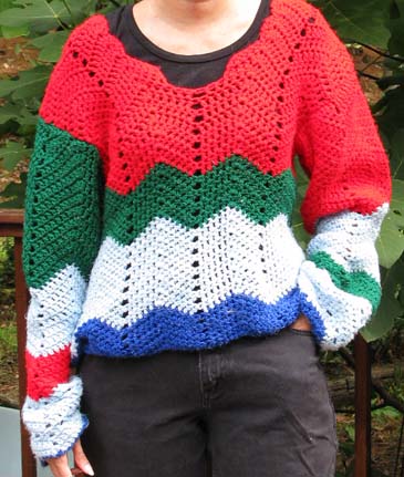 Crocheted pullover